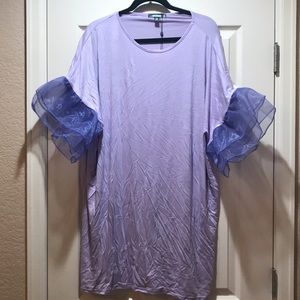 Missguided Periwinkle Dress with Unique Sleeves